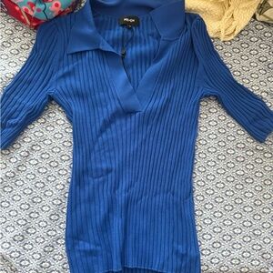 ME+EM Vibrant Blue V-Neck Knit